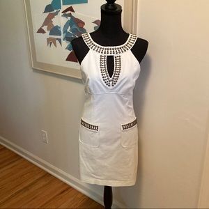 An Original Milly of New York Bodycon Studded Halter Cut Out Dress Size 4